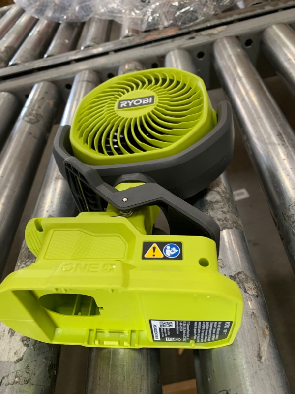 Photo 2 of *TOOL ONLY* ONE+ 18-Volt Cordless 4 in. Clamp Fan PCF02 Kit with Battery and Charger (Bulk Packaged)

