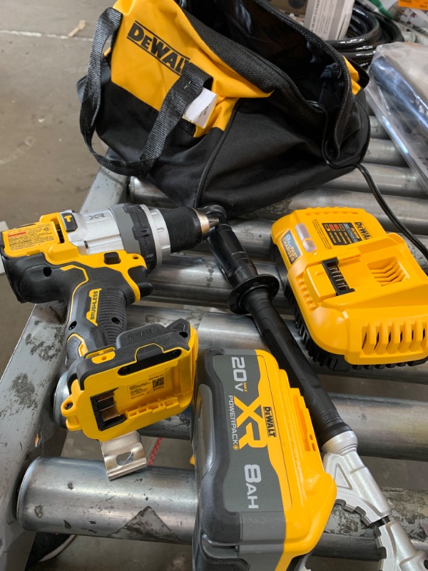 Photo 4 of * NEW* DEWALT 20V XR Lithium-Ion Cordless Hammer Drill Kit with 8.0 Ah Battery, Charger and Kit Bag