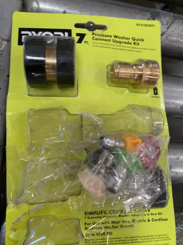 Photo 2 of *MISSING PARTS* Ryobi 7-Piece Pressure Washer Quick Connect Upgrade Kit