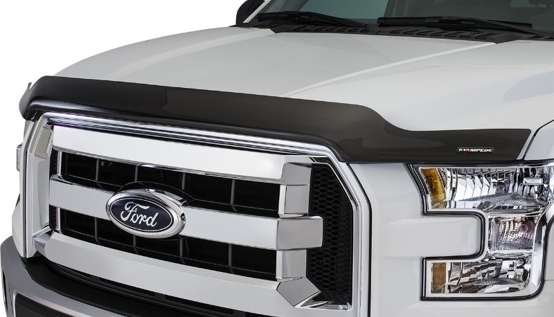 Photo 1 of 09-14 Ford F-150 Stampede 2147-2 Vigilante Premium Hood Protector Smoke Behind Grille