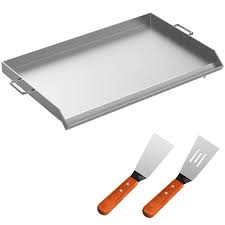 Photo 1 of *MISISNG COOKING TOOLS* VEVOR 32 in. x 17 in. Stainless Steel Griddle Universal Flat Top Rectangular Plate BBQ Charcoal/Gas Grill for Camping