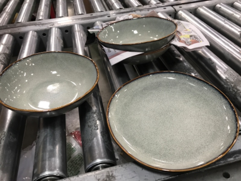 Photo 2 of *MISSING PARTS* AmorArc Ceramic Dinnerware Sets,Handmade Reactive Glaze Plates and Bowls Set,Highly Chip and Crack Resistant | Dishwasher & Microwave Safe,Service for 8 Dishes Set (24pc)
