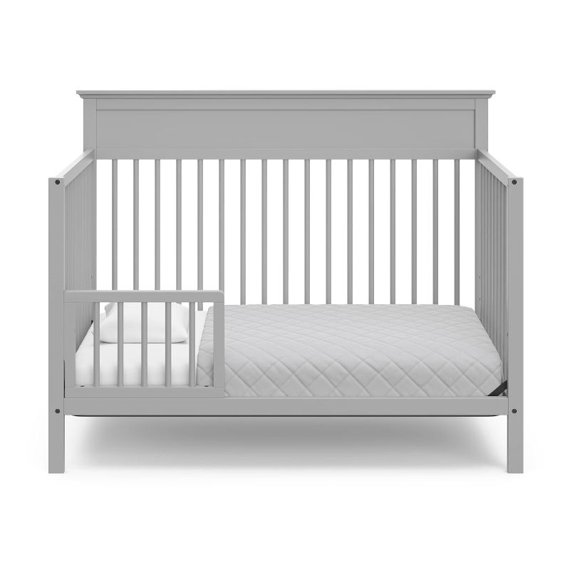 Photo 1 of * MISSING PARTS* Storkcraft Carmel 5-in-1 Convertible Crib (Pebble Gray) - GREENGUARD Gold Certified, Converts to Toddler Bed & Full-Size Bed, Fits Standard Full-Size Crib Mattress, 4 Adjustable Mattress Heights
