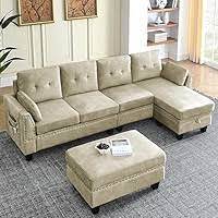 Photo 1 of *MISSING PARTS ONLY BOX 2/5* UBGO Modular Sectional Sofa,6 Seat Sofas & Couches for Living Room,U Shaped Sofa Couch with Ottoman,Modern Large Corner Sofa for Living Room, TAN