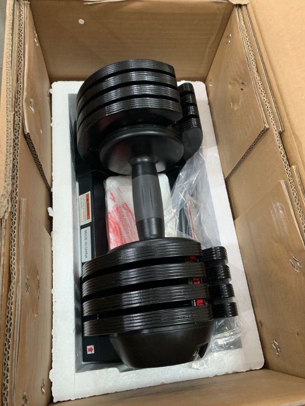 Photo 3 of Adjustable Dumbbell,22lb/44lb/52lb Single Dumbbell with Tray for Workout Strength Training Fitness
