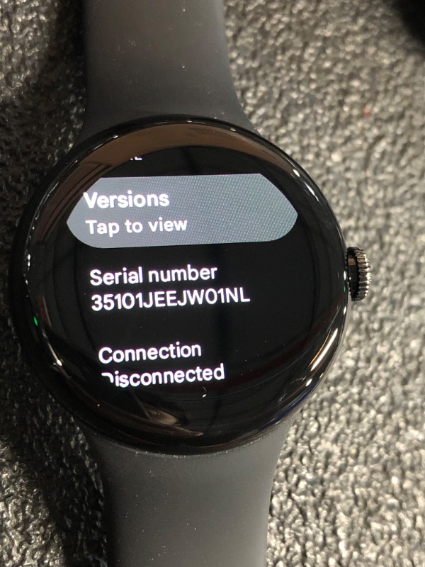 Photo 2 of **NO CHARGER**READ NOTES** 
Google Pixel Watch - Android Smartwatch with Fitbit Activity Tracking - Heart Rate Tracking Watch - Matte Black Stainless Steel case with Obsidian Active band - WiFi Matte Black case w/ Obsidian Active band - WiFi WiFi
