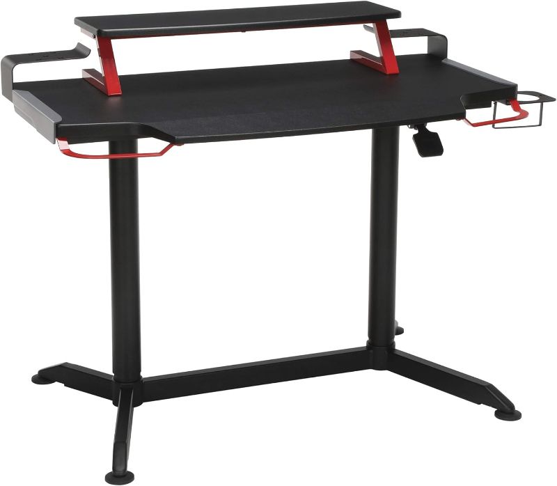 Photo 2 of 
RESPAWN RSP-3000 Computer Ergonomic Height Adjustable Gaming Desk, 23.625" D x 42" W x 33.5" - 49.5" H, Red
