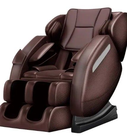 Photo 1 of **PARTIAL SET // SEE NOTES**  Favor Brown Recliner with Zero Gravity, Full Body Air Pressure, Bluetooth, Heat and Foot Roller Massage Chair


