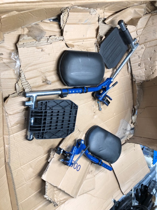 Photo 5 of ***HEAVILY USED AND DIRTY - MISSING A FOOTREST - SEE PICTURES - NO PACKAGING***
Blue Streak Wheelchair with Flip Back Desk Arms, Elevating Leg Rests 20" Seat