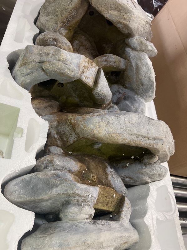 Photo 1 of Alpine Rock Waterfall Fountain with LED Light