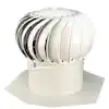 Photo 1 of 12 in. White Aluminum Internally Braced Whirlybird Wind Turbine