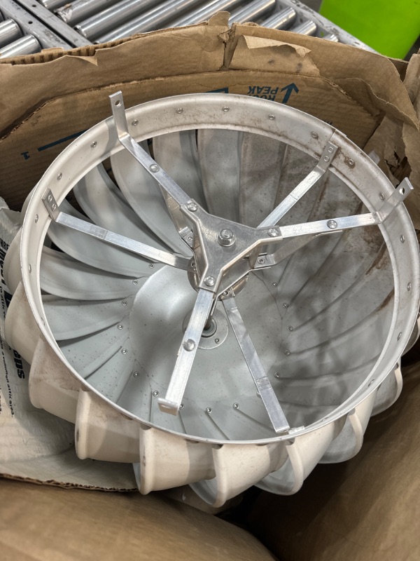 Photo 1 of 12 in. White Aluminum Internally Braced Whirlybird Wind Turbine