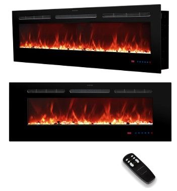 Photo 1 of *tested no power** Luxstar 50 Inches Wholesale Wall Mounted 120V Electric Fireplace Insert Electric Fire Places Heaters Indoor for SaleLocal stock