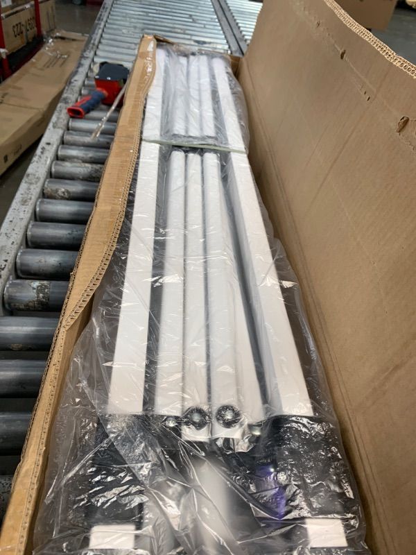 Photo 1 of 10x10 Heavy Duty Pop up Commercial Canopy Tent Instant Sun Shelter with Roller Bag, Bonus 8 Stakes and 4 Ropes, White