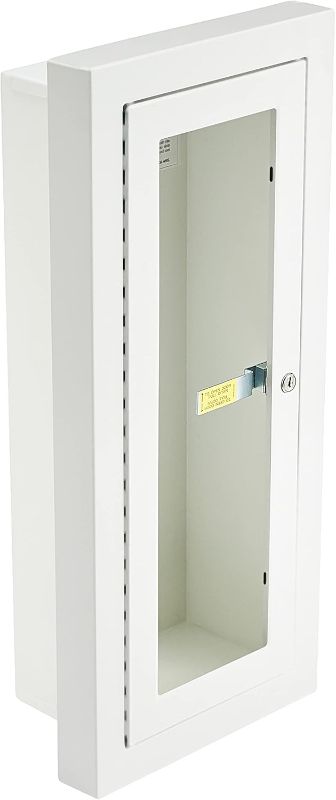 Photo 1 of  Semi-Recessed 10-Pound Fire Extinguisher Cabinet with Lock