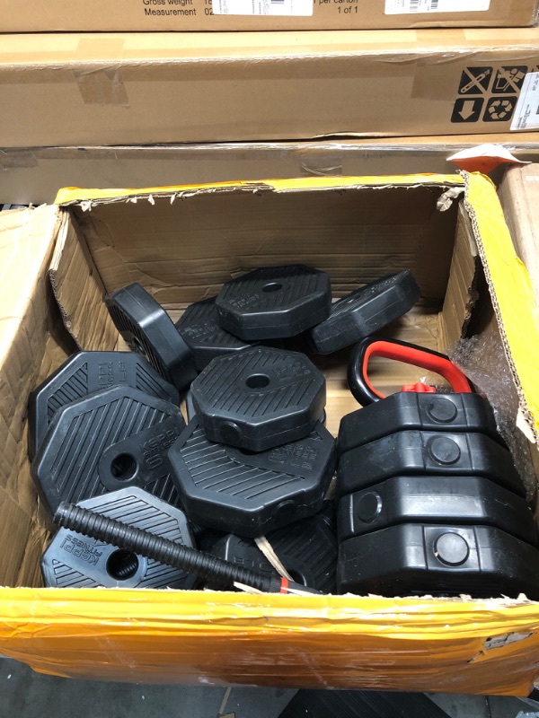 Photo 1 of  box of assorted weights 