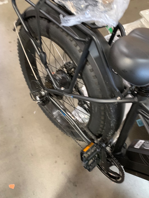 Photo 3 of (MINOR DAMAGE/ SEE NOTES) 
MULTIJOY Electric Bike for Adults,Upgraded 48V 20Ah Removable Battery,Peak 1000W Powerful Motor,70Mi Long Range,26"x4" Fat Tire,UL Certified 7-Speed(Gunmetal)