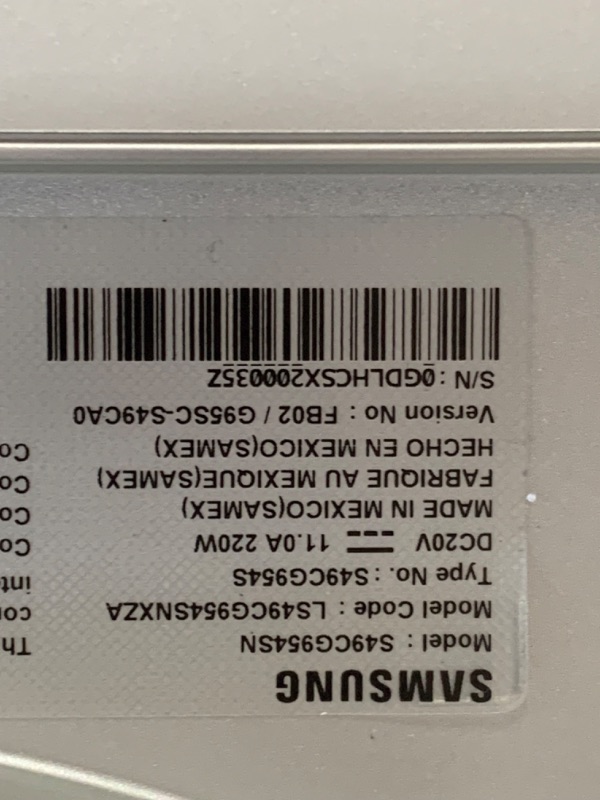 Photo 5 of ***USED - DOESN'T POWER ON - SEE COMMENTS***
49" Odyssey OLED G9 (G95SC) DQHD 240Hz 0.03ms G-Sync Compatible Curved Smart Gaming Monitor