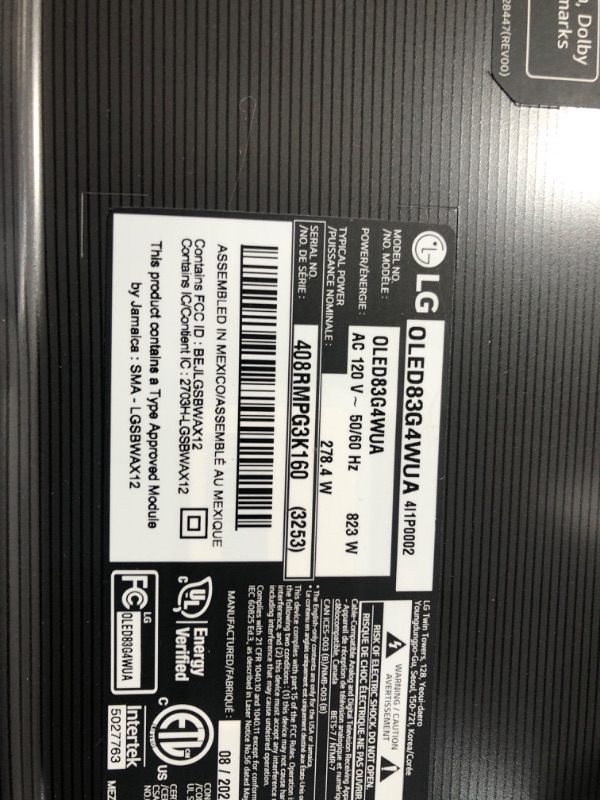 Photo 1 of 83" Class G4 Series OLED evo 4K UHD Smart webOS TV with One Wall Design (2024)