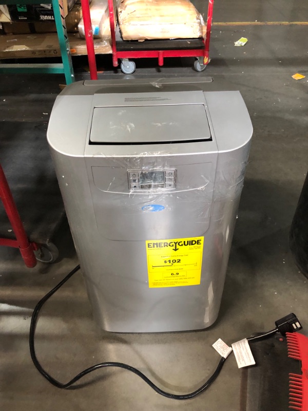 Photo 12 of ***USED - DAMAGED - SEE COMMENTS***
7,000 BTU Portable Air Conditioner Cools 400 Sq. Ft. with Heater, Dehumidifier, Remote, Filter in Silver