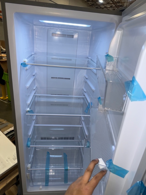 Photo 2 of *POWERS ON** Hamilton Beach HBFRF1495 14 cu ft Upright Convertible Fridge/Freezer-Frost Free-Removable Glass Shelves-LED Interior Light, Stainless