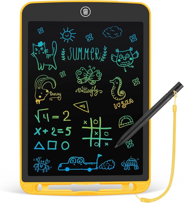 Photo 1 of 10 Inch Colorful Erasable Doodle Board Tablet - Educational Toy for Kids Ages 3-6