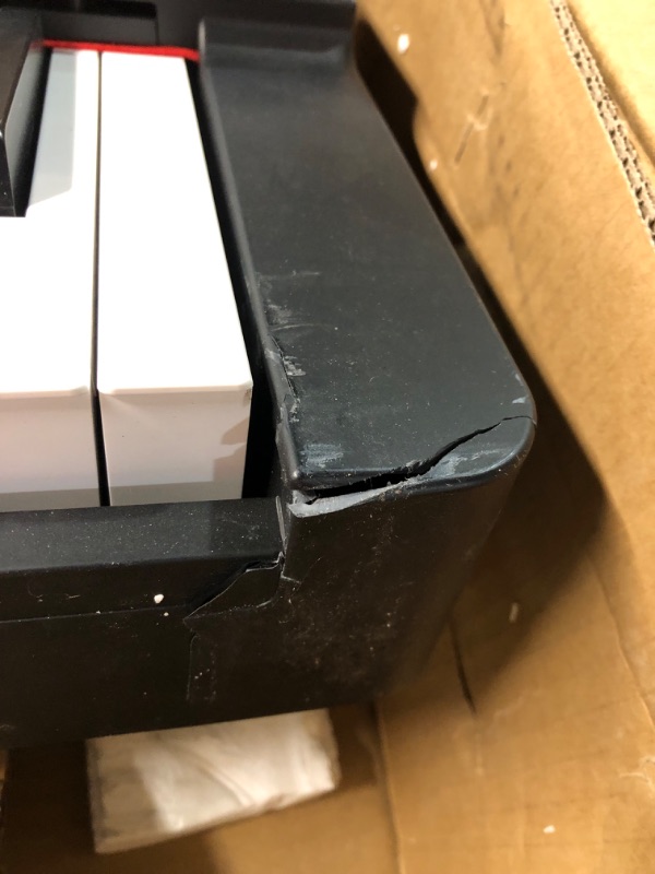 Photo 6 of ***DAMAGED - CRACKED - SEE PICTURES***
Yamaha P225B, 88-Key Weighted Action Digital Piano with Power Supply and Sustain Pedal, Black (P225B) P225 Black