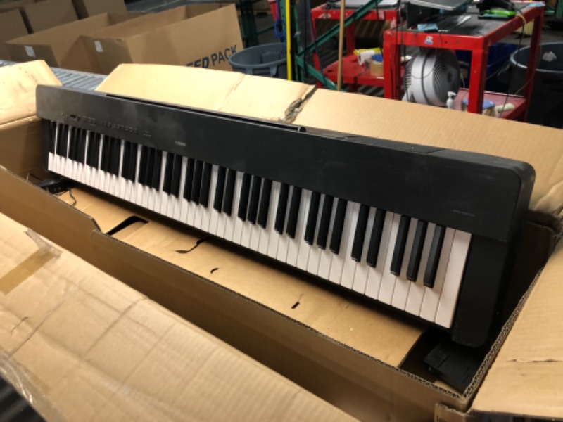 Photo 5 of ***DAMAGED - CRACKED - SEE PICTURES***
Yamaha P225B, 88-Key Weighted Action Digital Piano with Power Supply and Sustain Pedal, Black (P225B) P225 Black