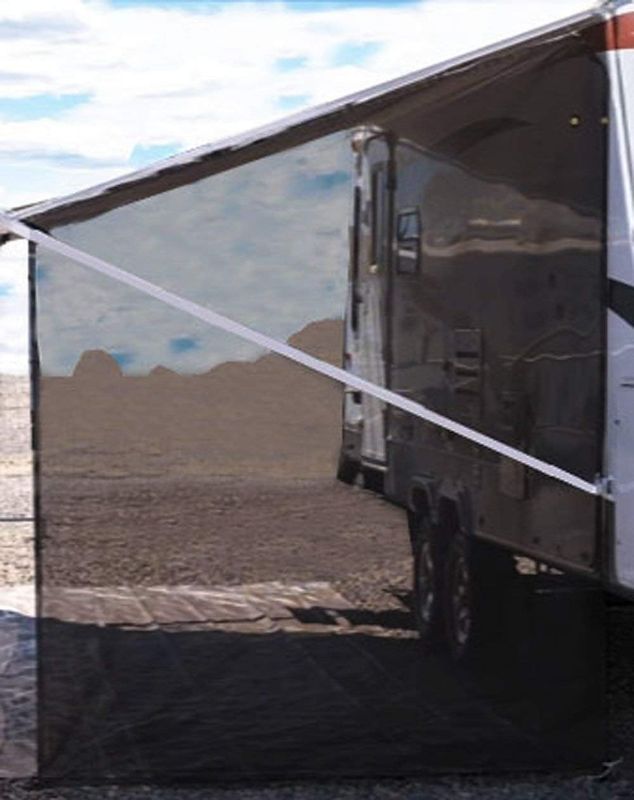 Photo 1 of  Tentproinc RV Awning Side Sun Shade Screen 9'X7' - Black Mesh Screen Sunshade Complete Kits Camping Trailer Awning Sun Shade Canopy UV Sun Blocker