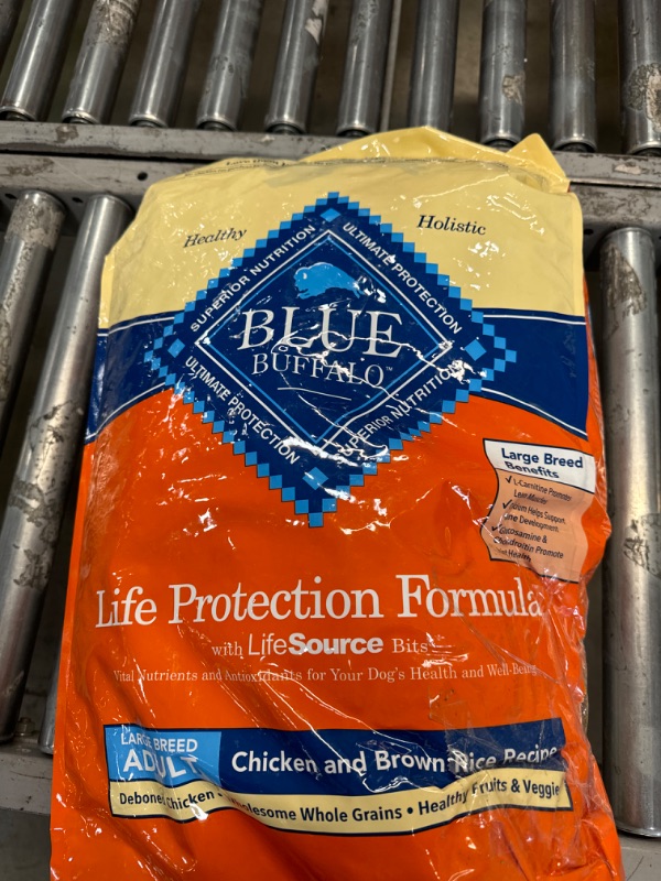 Photo 2 of *TAPED BAG// BB-2025/AUG/31** Blue Buffalo Life Protection Formula Natural Adult Large Breed Dry Dog Food with Chicken and Brown Rice