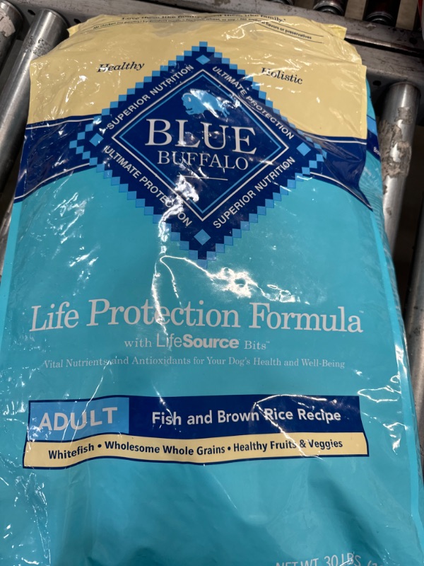 Photo 2 of *TAPED BAG// BB-2025/ SEP/29** Blue Buffalo Life Protection Formula Natural Adult Dry Dog Food with Fish and Brown Rice