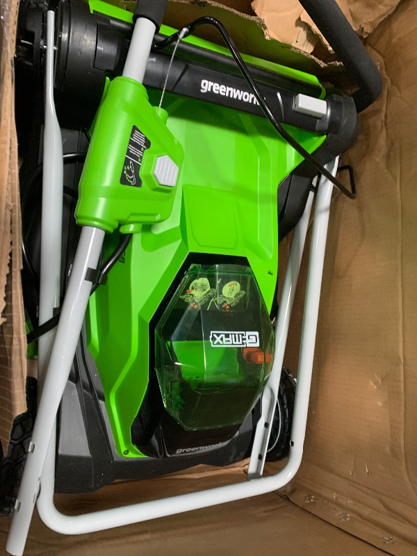 Photo 4 of *****MISSING THE BATTERY AND LEAF BLOWER*********

Greenworks 40V 14" Cordless Lawn Mower / Blower Combo Kit