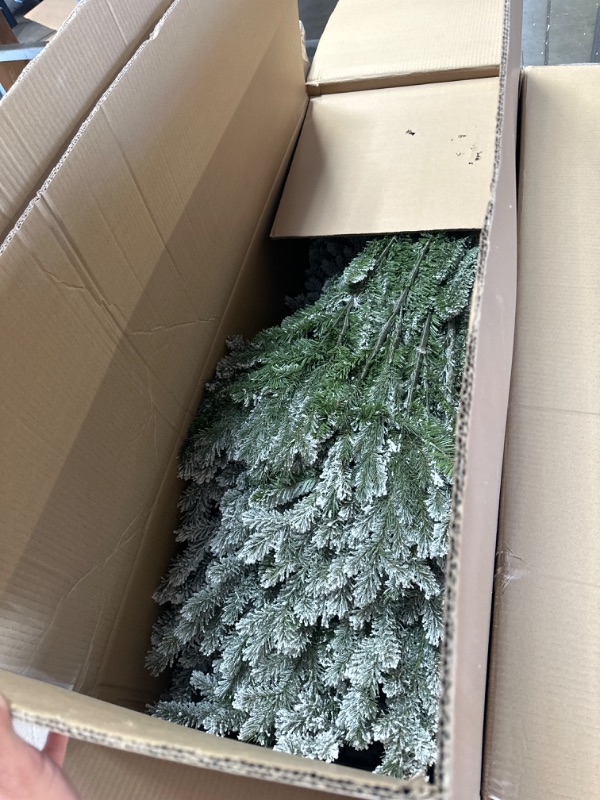 Photo 3 of ***USED - DAMAGED - BOX 2 OF 2 ONLY - SEE PICTURES***
Vickerman 12' Frosted Eastern Frasier Fir Artificial Christmas Tree Unlit, Seasonal Indoor Home Decor