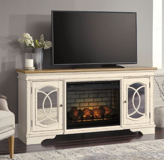 Photo 1 of **MISSING FIREPLACE // ONLY TV STAND** Realyn 74" TV Stand with Electric Fireplace
