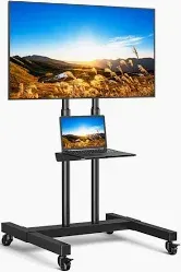 Photo 1 of *****STOCK IMAGE FOR SAMPLE*****SEE NOTES**
XINLEI Mobile TV Stand with Wheels for Most 32-75 Inch Flat/Curved Screens TVs, Height Adjustable Rolling TV Cart, up to 110 lbs, Max VESA 600x400