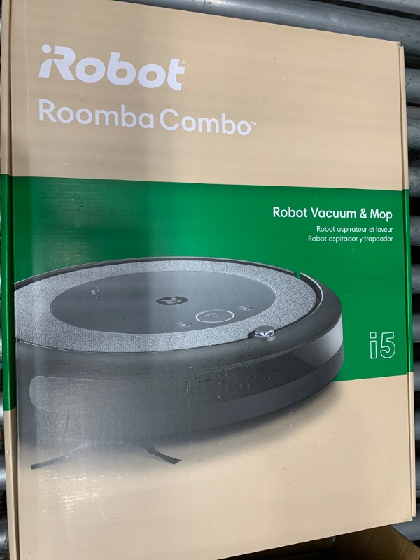 Photo 2 of ***(MINOR DAMAGE/ SEE NOTES) ***
iRobot Roomba Combo i5 Robot Vacuum & Mop - Clean by Room with Smart Mapping, Works with Alexa, Personalized Cleaning Powered OS, Ideal for Pet Hair, Carpet and Hard Floors