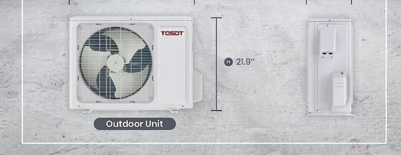 Photo 2 of **INCOMPLETE HALF OF UNIT ONLY*Tosot Split Air Conditioner - Outdoor Unit Only - 9000BtU - 230V