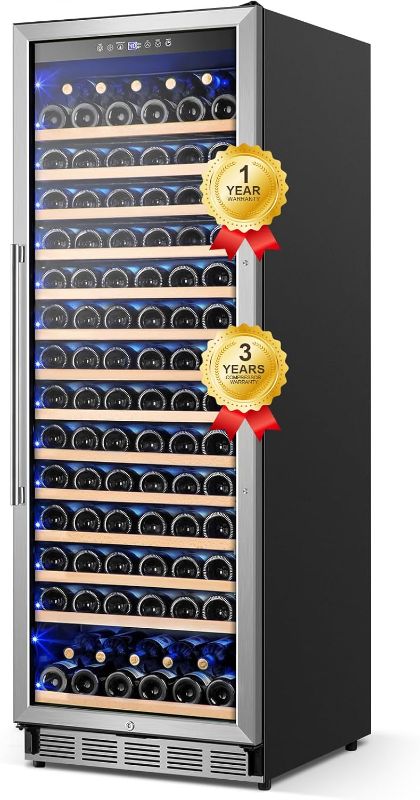 Photo 1 of *POWERS ON** Wine Fridge Freestanding,173 Bottles 24 Inch Wine Cooler Refrigerator, Tall Wine Fridge with Compressor Low Noise Fast Cooling, Wine Cellar with Upgraded Door Handle Sliding Rail Shelves
