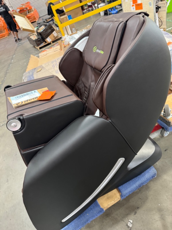 Photo 6 of *POWERS ON** Real Relax Massage Chair Favor-06, Full Body Zero Gravity SL-Track Shiatsu Massage Recliner Chair with APP Control, Brown
