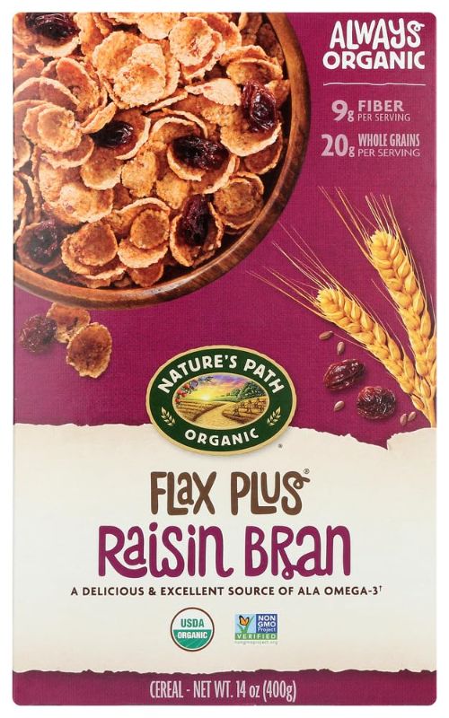 Photo 1 of 10-02-04
NATURES PATH, CEREAL FLK FLAX PLUS RSN, 14 OZ, (Pack of 12)
