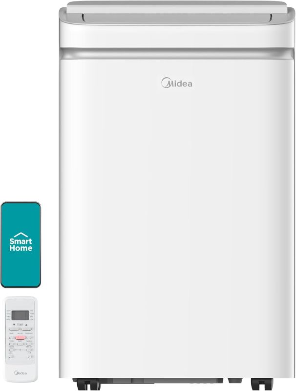 Photo 1 of *powers on*Midea 14,000 BTU ASHRAE (10,000 BTU SACC) Portable Air Conditioner, Cools up to 375 Sq. Ft., with Dehumidifier & Fan mode, Control with Remote, Amazon Alexa & Google Assistant, Easy-to-use and Install
