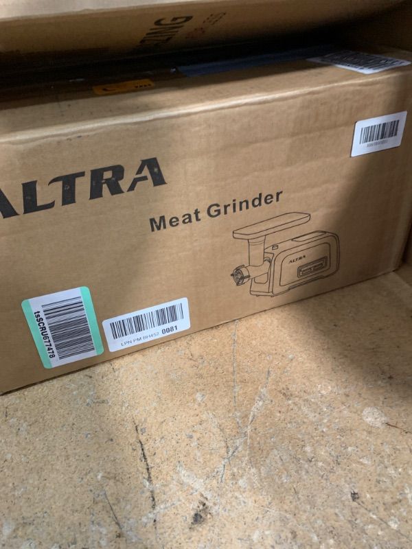 Photo 2 of ALTRA LIFE Meat Grinder, Sausage Stuffer, [2800W Max] Electric Meat Mincer with Stainless Steel Blades & 3 Grinding Plates,Sausage Maker & Kubbe Kit for Home Kitchen & Commercial Using (MG090-S)