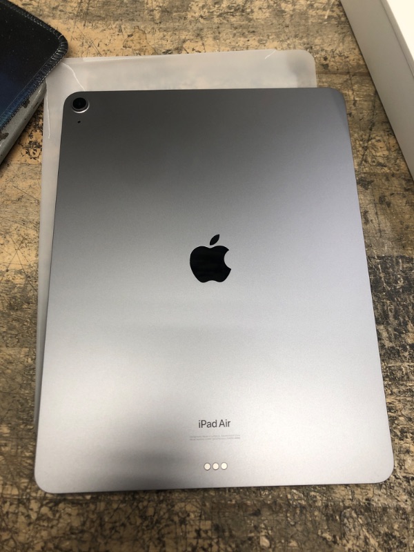 Photo 4 of Apple iPad Air 13-inch (M2): Built for Apple Intelligence, Liquid Retina Display, 256GB, 12MP Front/Back Camera, Wi-Fi 6E + 5G Cellular, Touch ID, All-Day Battery Life — Space Gray