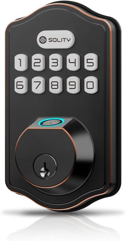 Photo 1 of (READ FULL POST) Solity Smart Digital Electric Keypad Lock, Keyless Entry, Auto Lock, 100 Custom Codes, Easy Installation, Exterior Front Entry Door, Residential, Fingerprint
