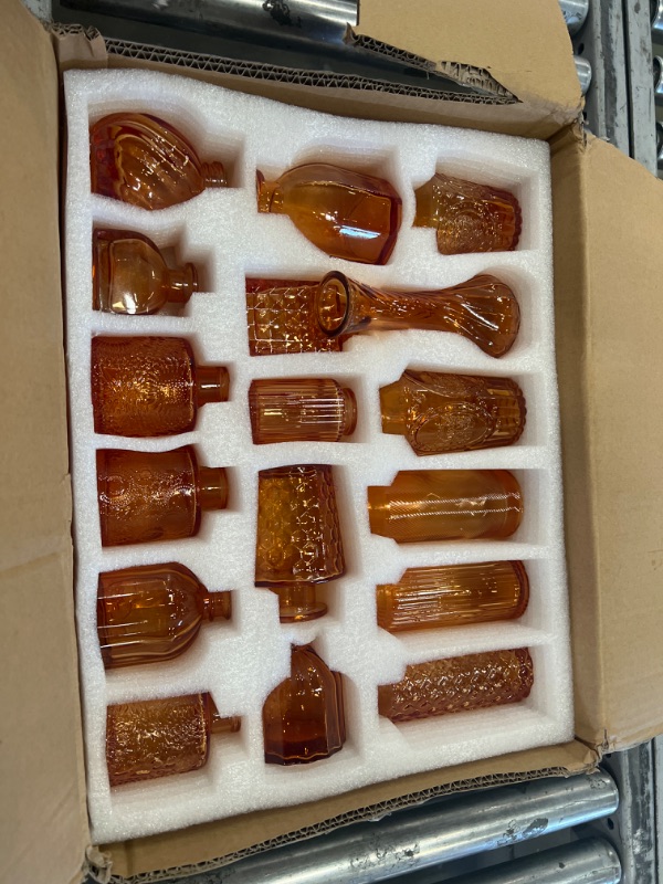 Photo 1 of Arme Glass  Vase Set of 32 Pcs?Small Glass Vases for Flowers?Clear Bud Vases in Bulk?Vintage Vases for Centerpieces?Small Glass Bud Vase for Rustic Wedding Decorations?Home Table Flower Décor