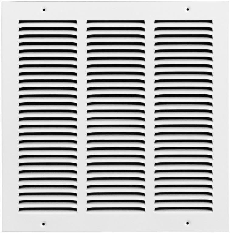 Photo 1 of  Air Return Grille - Heavy Duty Steel with Premium Finish Louvered Design - Paintable Vent Cover - Matte White - Consistent air Flow (18" x