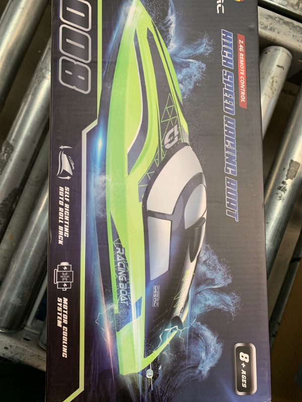 Photo 2 of ***(MISSING PARTS/ SEE NOTES) ***
DEERC RC Boat with LED Light, 30+ Mins, Self Righting Remote Control Boat for Pools & Lakes, 20+ MPH, 2.4GHz Racing Boats, 2 Battery, Pool Toys for Kids, Radio Controlled Watercraft