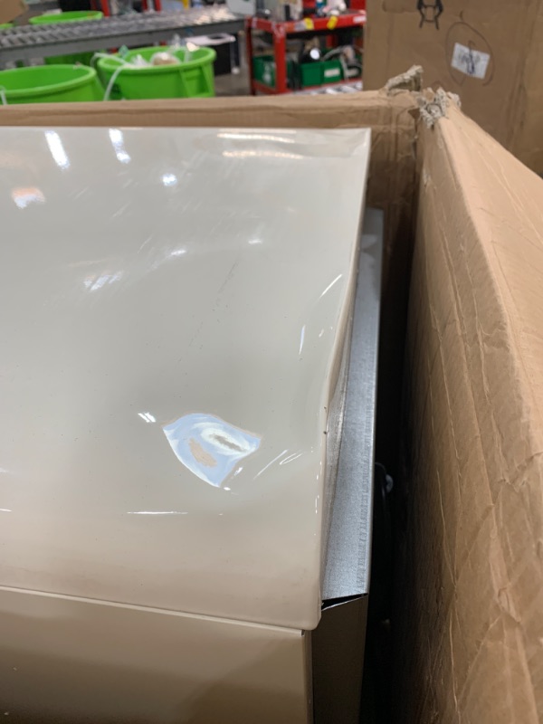 Photo 1 of **Minor damage/dent; see comments** Smeg FAB10 50's Retro Style Aesthetic Refrigerator with 4.48 Cu Total Capacity, 2 Glass Shelves, LED Internal Light, 22-Inches, Cream Left Hand Hinge Made In Italy