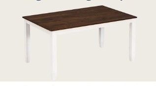 Photo 1 of 
Chairs not Included**Dining Room Table Set w/ 4 Ergonomic Designed Chairs & a Bench (Walnut + Cottage White) 