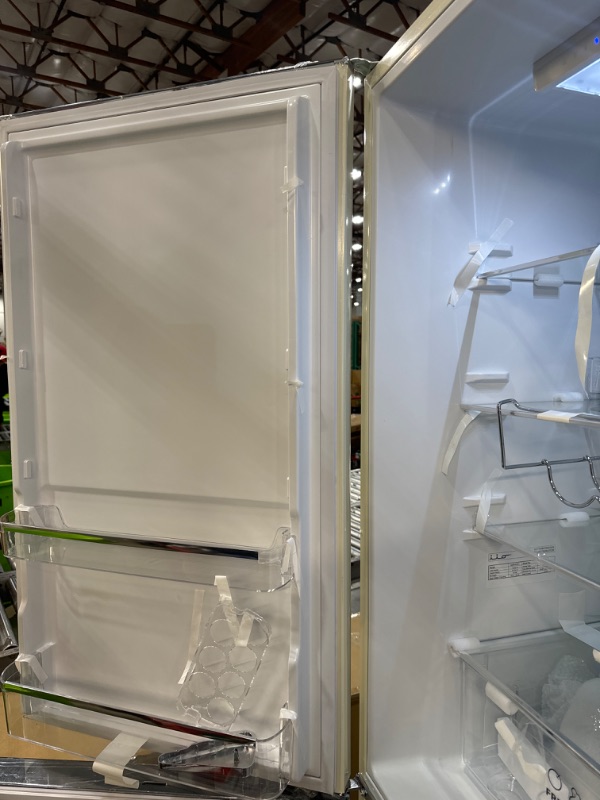 Photo 4 of *PARTS ONLY*iio Retro Refrigerator Full Size with Bottom Freezer - 24 Inch Wide 11 Cu Ft Vintage Fridge with Freezer - Retro Fridge - Perfect for mini Kitchen, Bedroom Apartment Multiflow 360° Cream (Left Hinge)-NO HANDLES